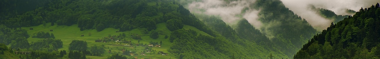 Montagnes au niveau des villages de Schiers - Grüsch (canton des Grisons, Suisse)