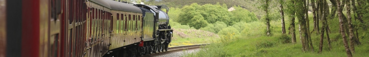 Voyage en train à vapeur dans les landes du Yorkshire du Nord (Yorkshire-et-Humber, Angleterre)